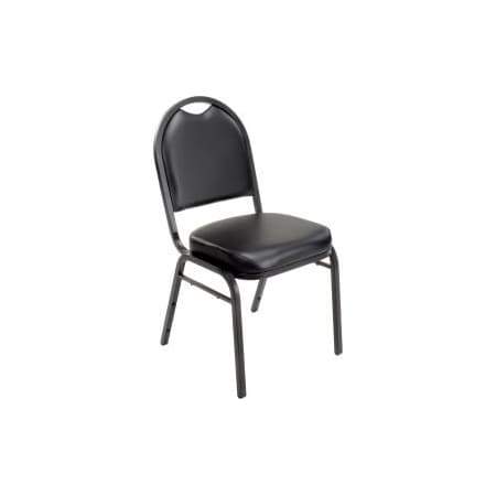 National Public Seating Interion Banquet Chair With Mid Back, Vinyl, Black INT-9210-BT